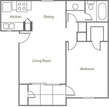 One Bedroom Large 2111 floor plan
